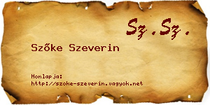 Szőke Szeverin névjegykártya